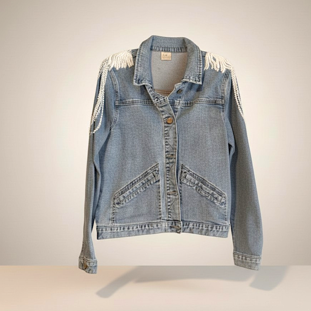 Beaded brilliance Denim Jacket