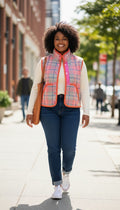 Oversized winter crop vest
