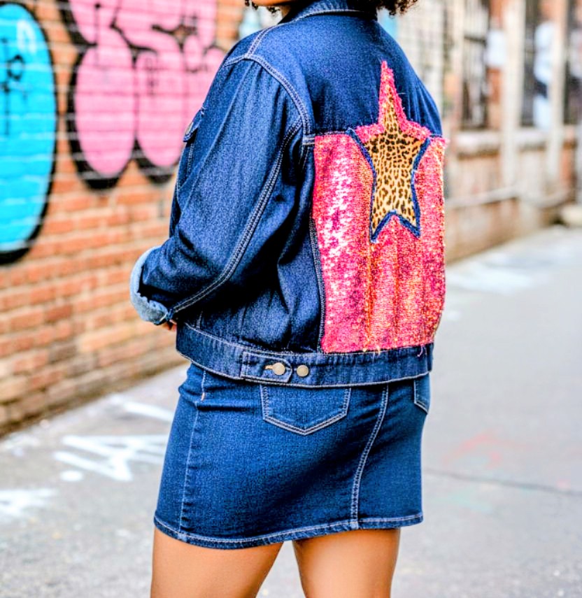 Pink leopard star jacket