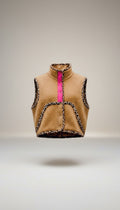 Oversized winter crop vest