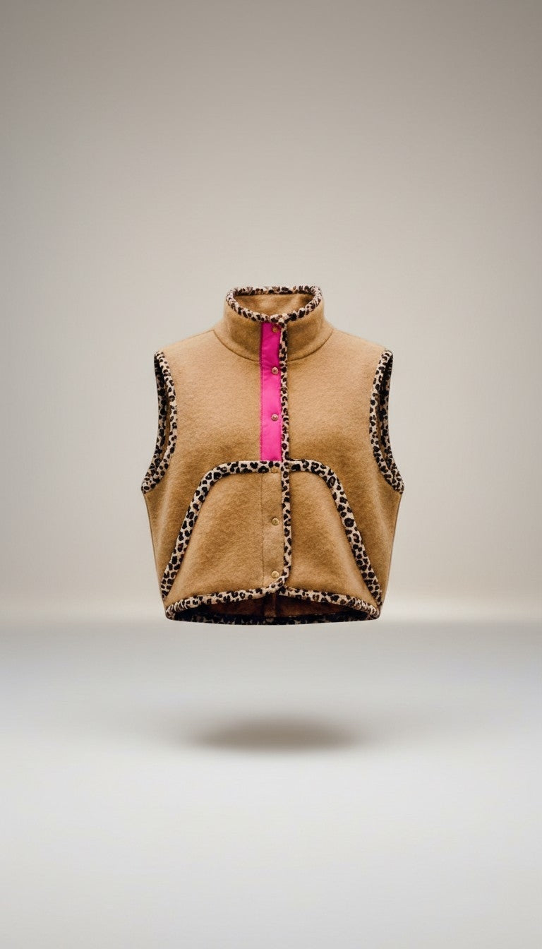 Oversized winter crop vest
