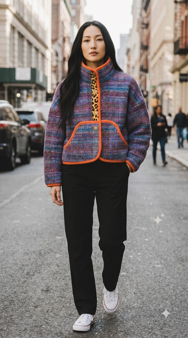 Oversized winter crop jacket