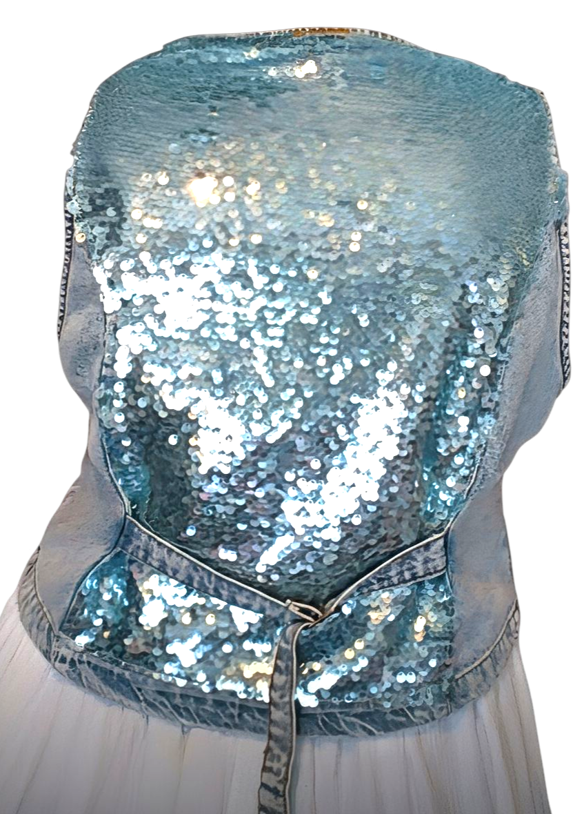 Blue sparkle vest