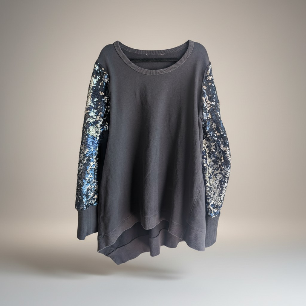 Sequin sleeved sweater