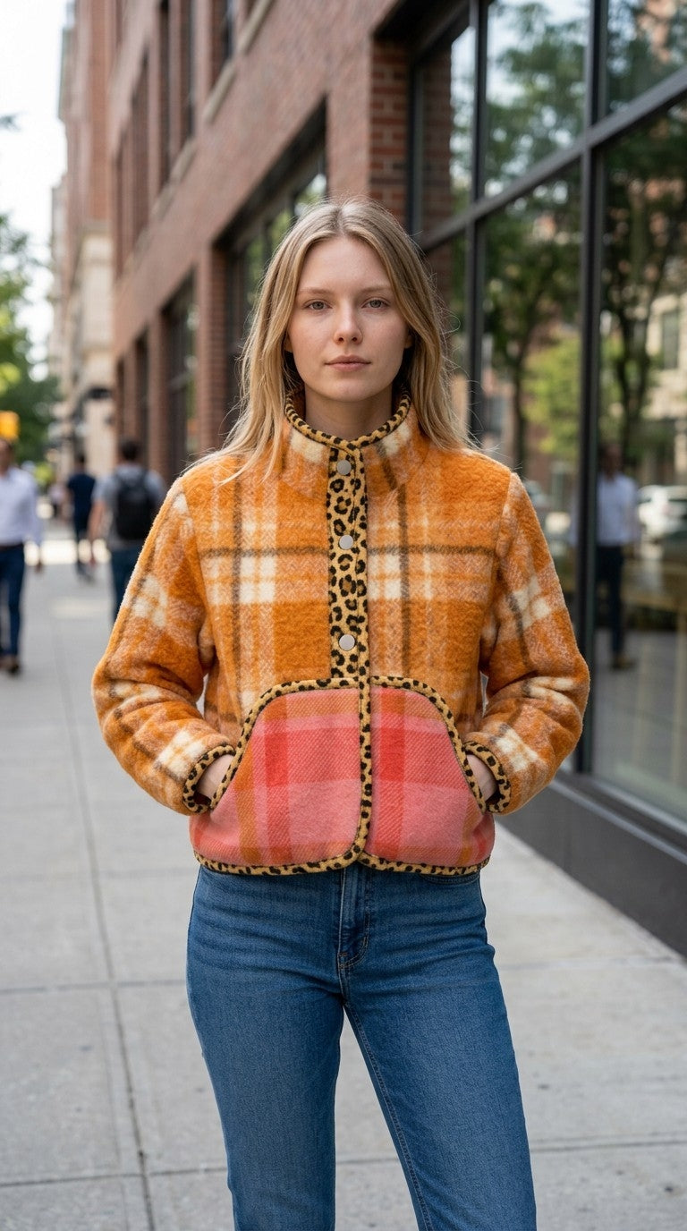 Oversized winter crop jacket
