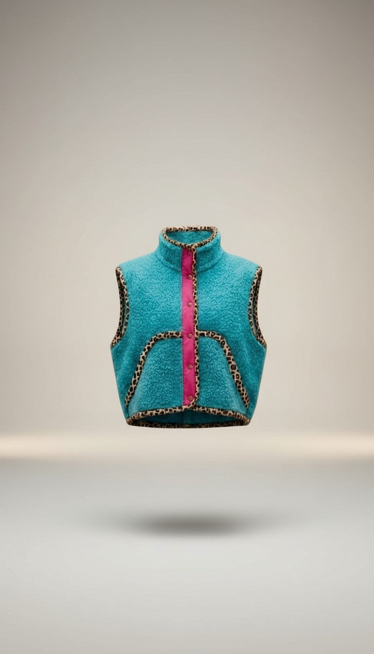 Oversized winter crop vest