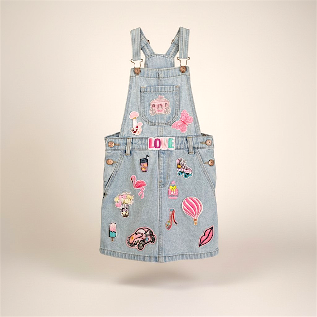 Denim pinafore dress