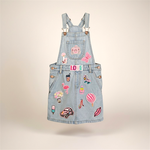 Denim pinafore dress