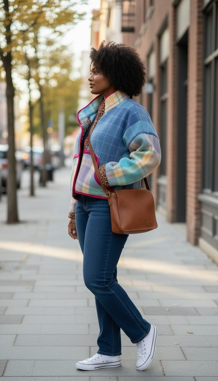 Oversized crop winter jacket
