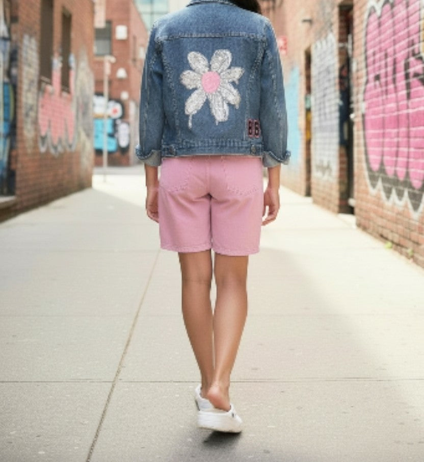 My little daisy denim jacket
