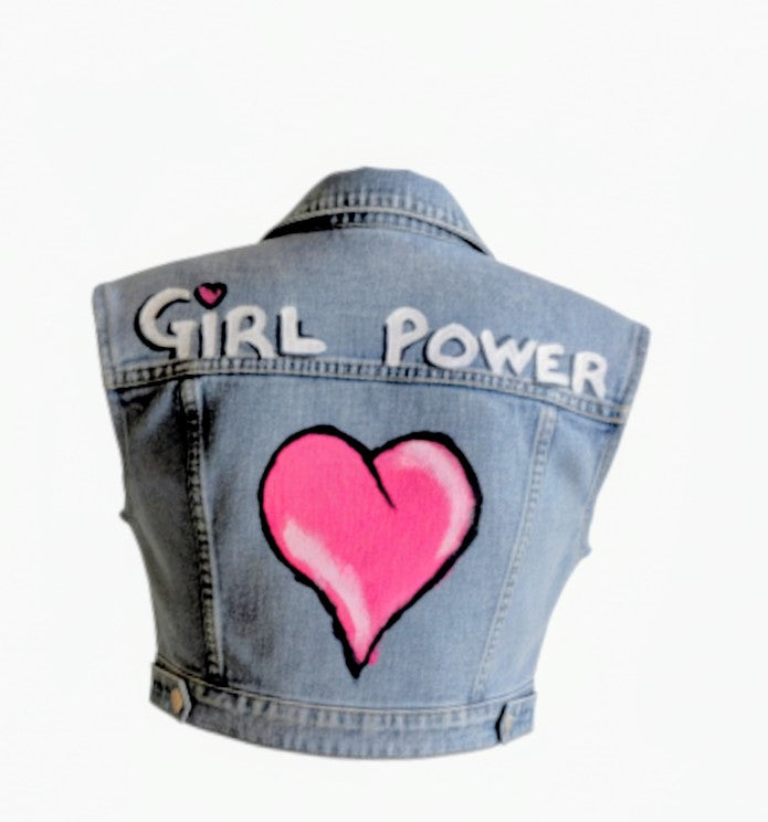 Girl power crop vest
