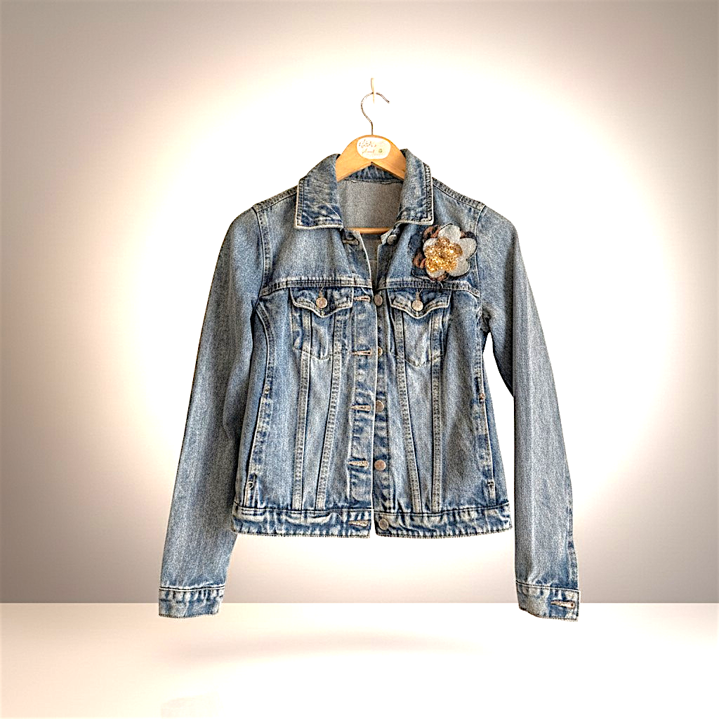 Flying crown denim jacket