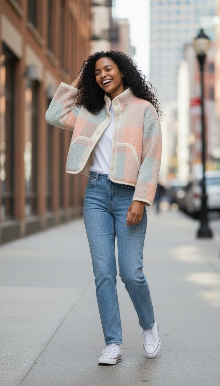 Oversized winter crop jacket
