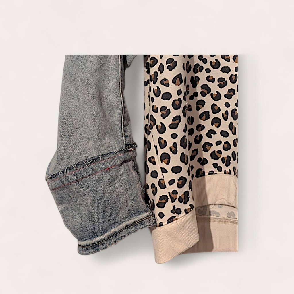 Denim sleeved jumper