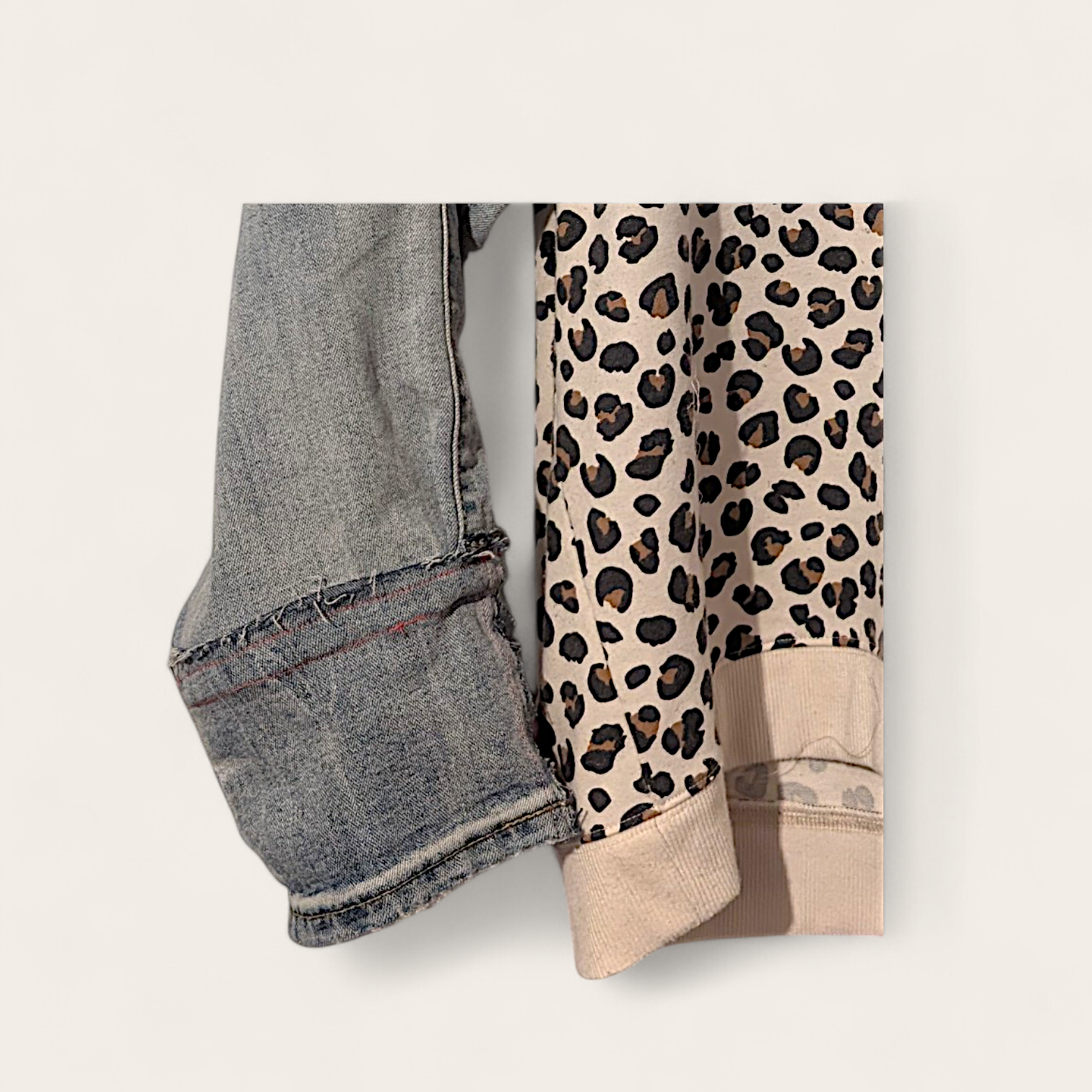 Denim sleeved jumper