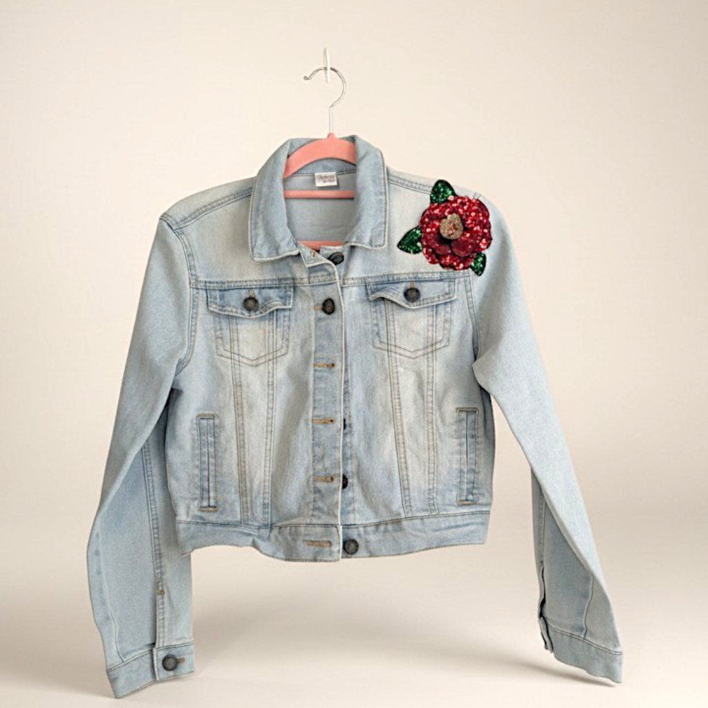 Graphic denim jacket