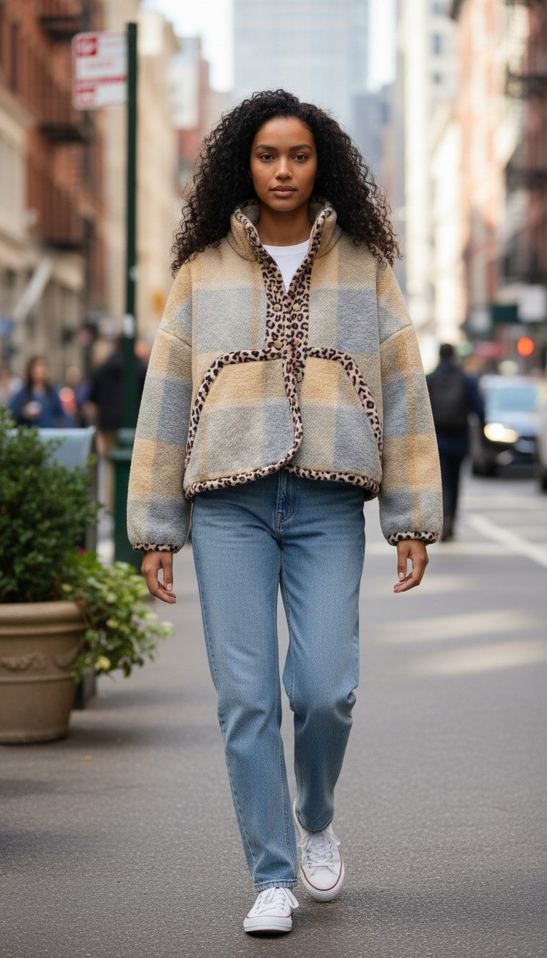 Oversized crop winter jacket