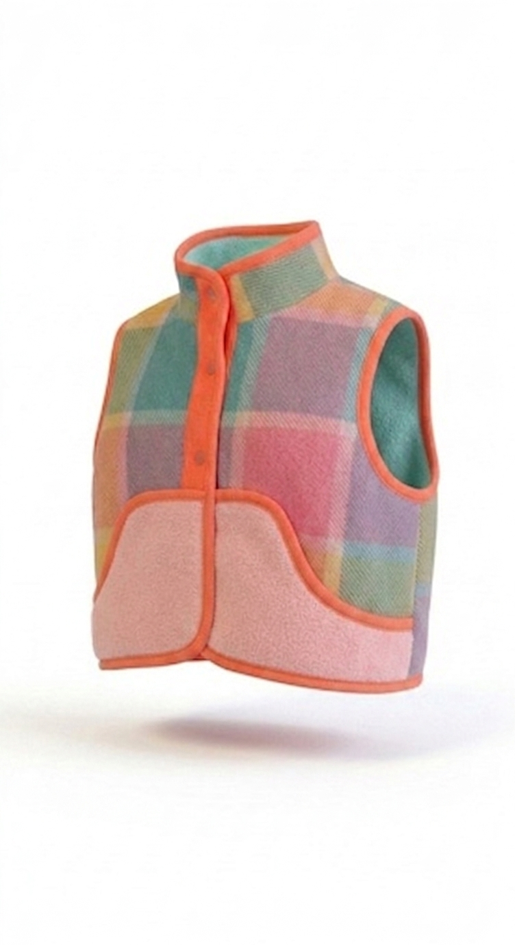 Oversized winter crop vest