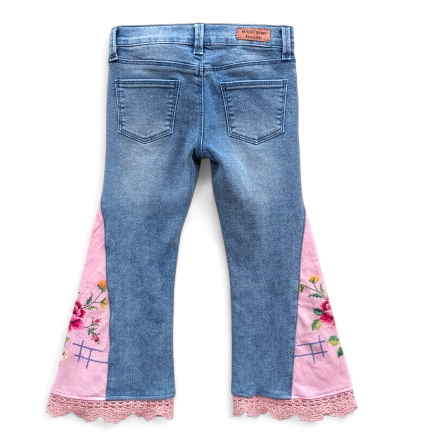 Embroidered flare jeans