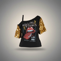 Sequins off the shoulder tshirt