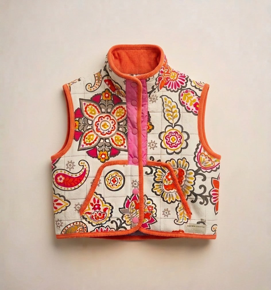 Oversized winter crop vest