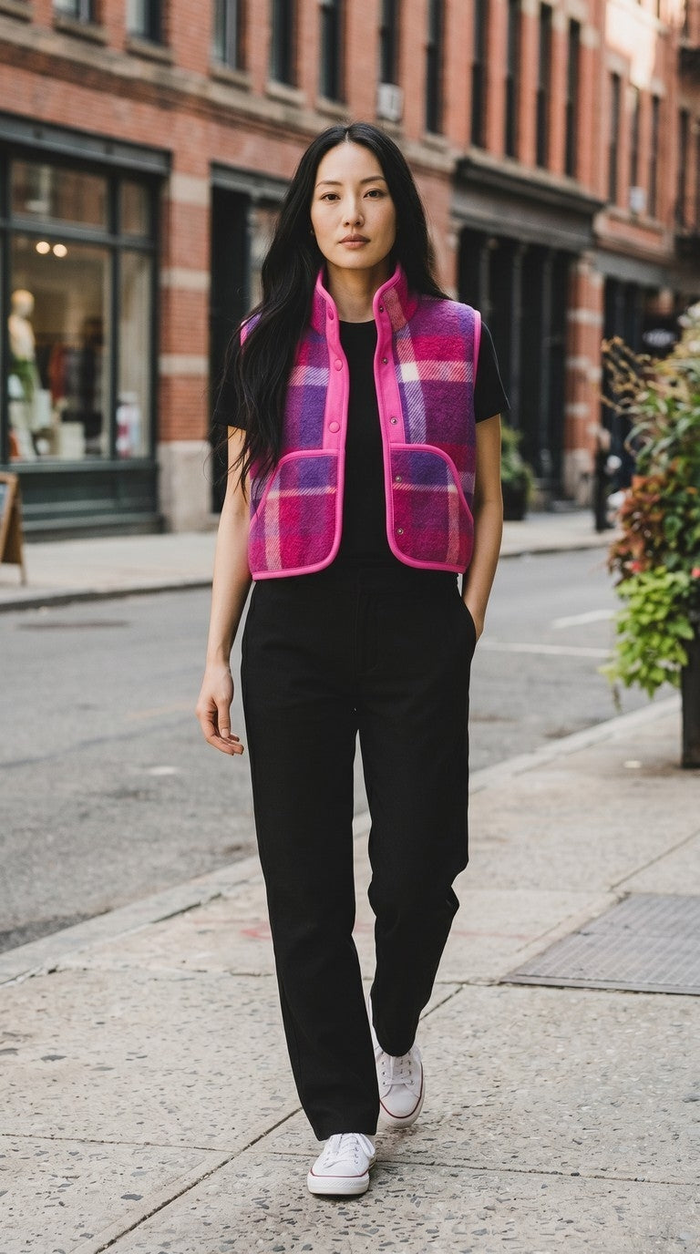 Oversized winter crop vest