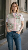 Oversized winter crop vest