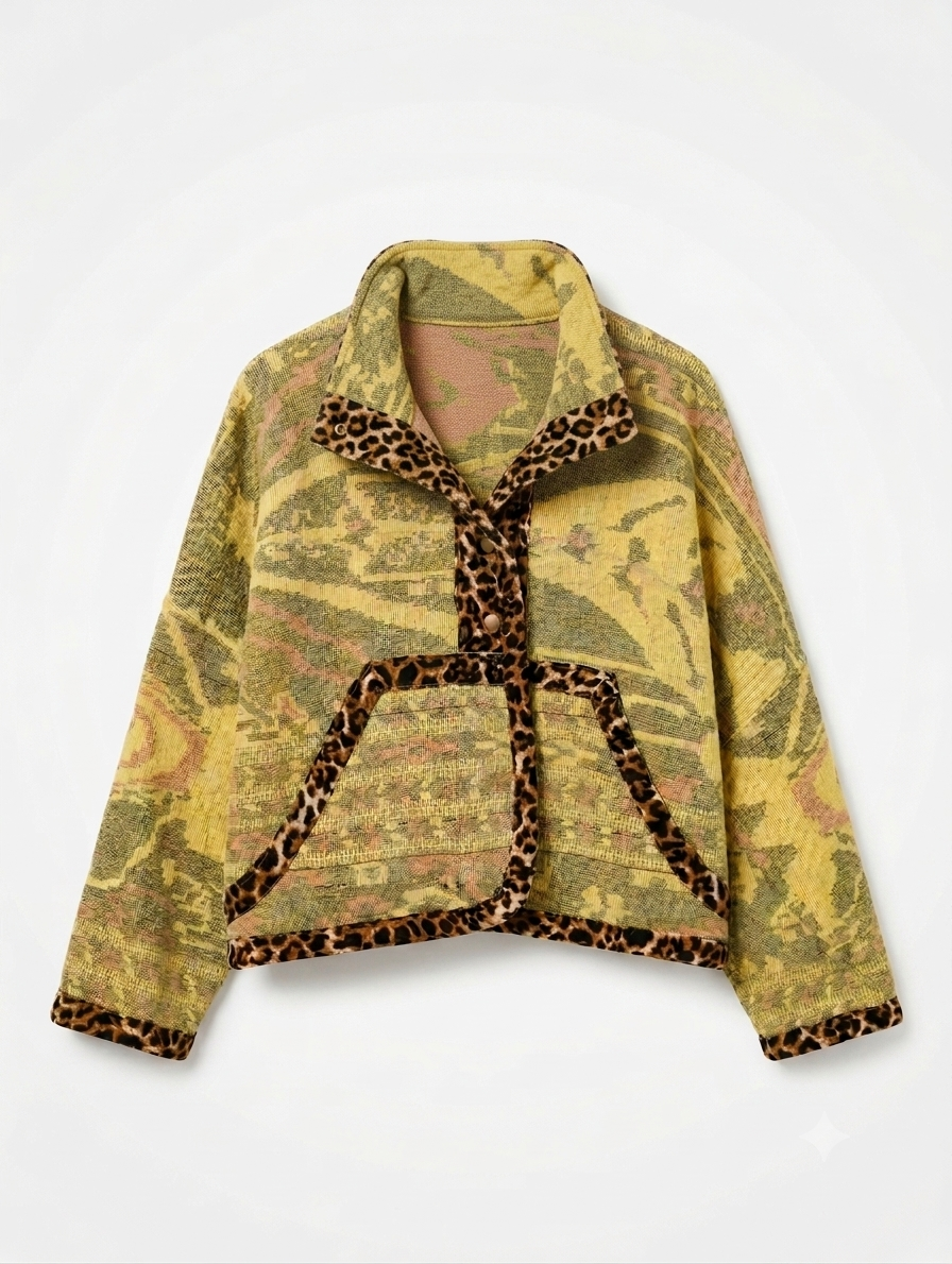 Oversized spring crop jacket