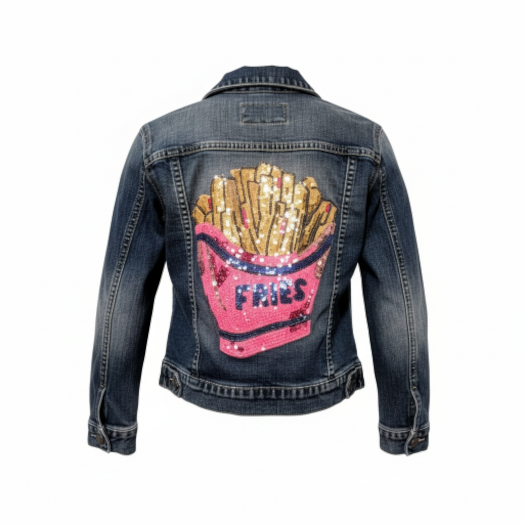 Graphic denim jacket