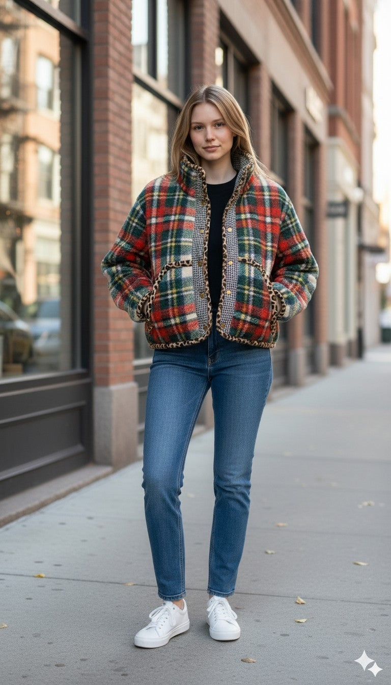 Oversized winter crop jacket