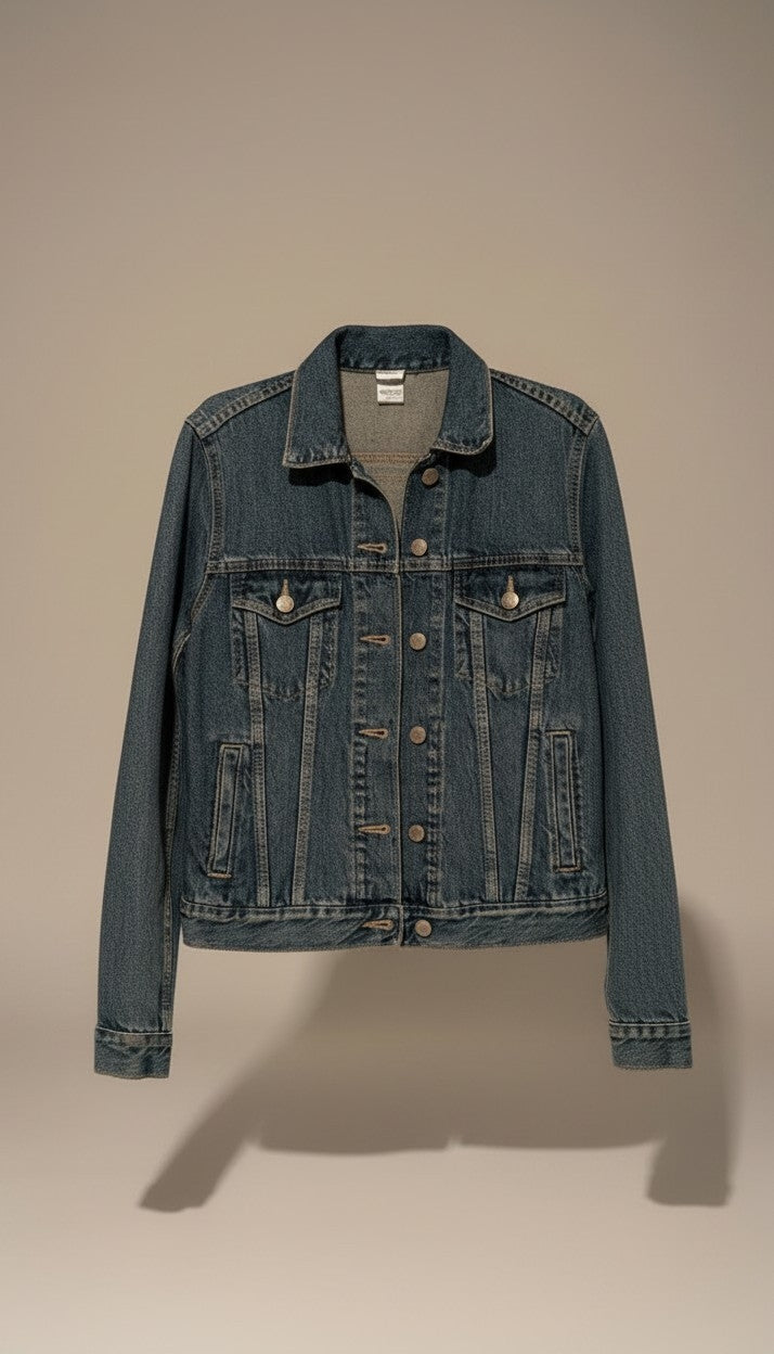 Leopard print wings Denim Jacket