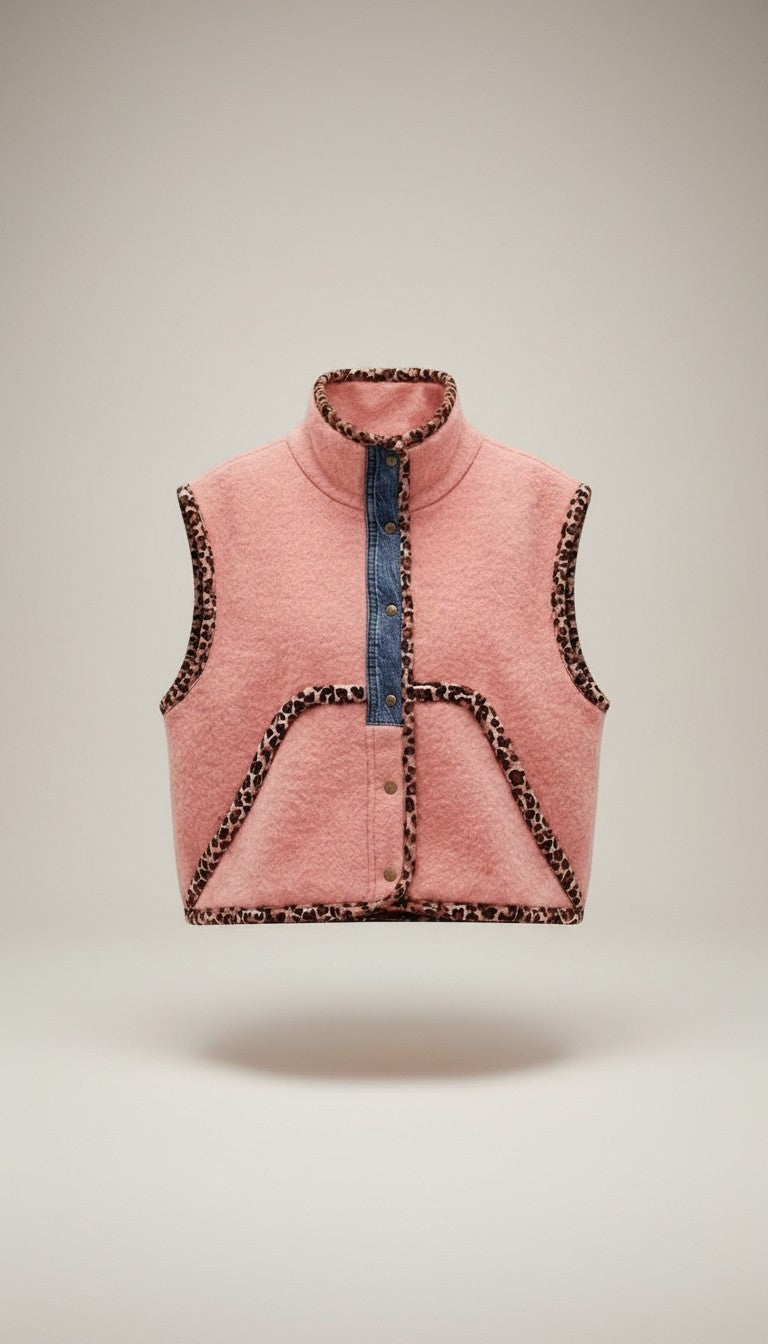 Oversized winter crop vest
