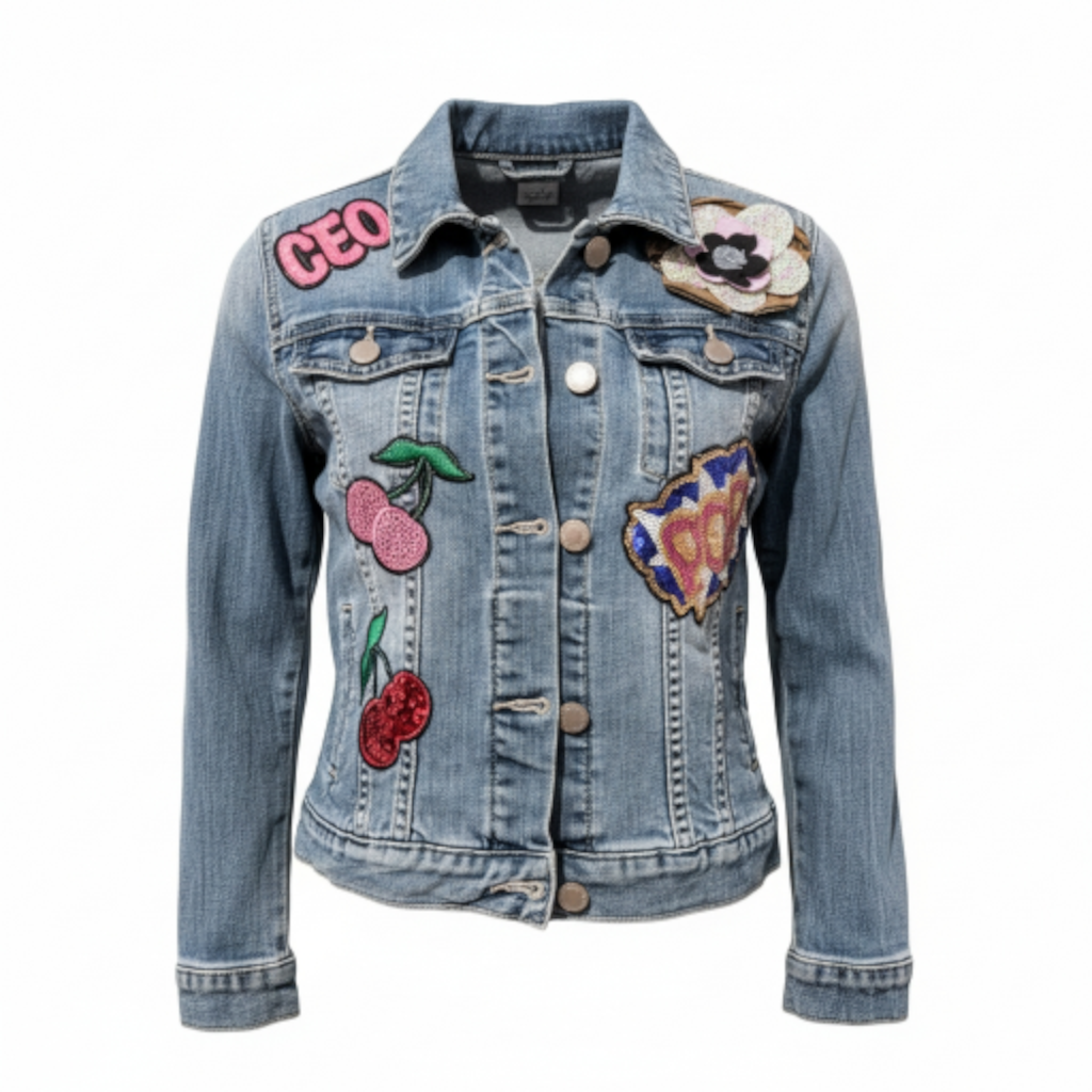 Graphic denim jacket