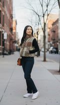 Oversized winter crop vest