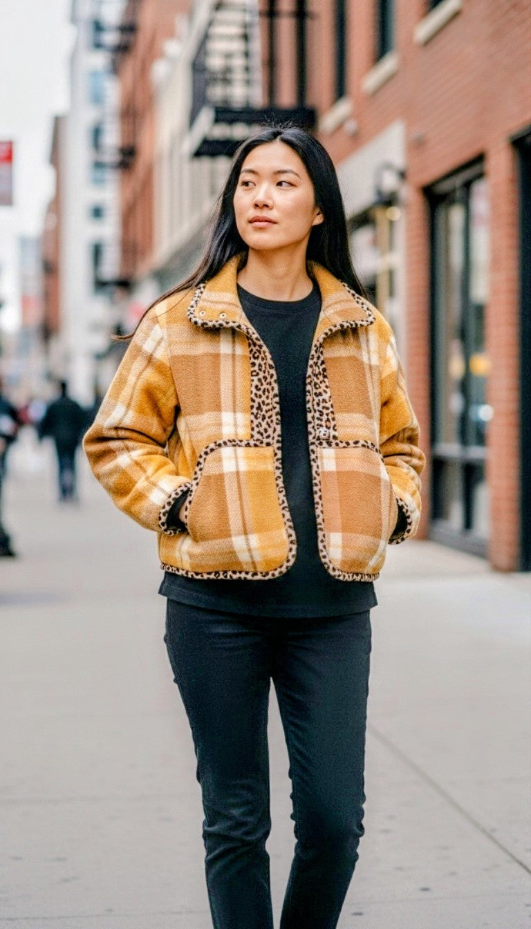 Oversized crop winter jacket