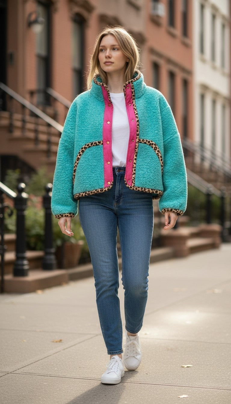 Oversized winter crop jacket