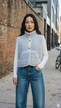 Oversized winter crop vest