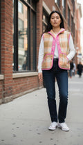 Oversized winter crop vest