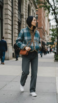 Oversized winter crop jacket