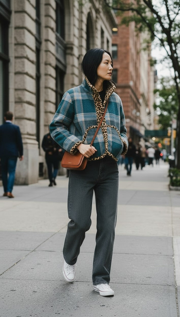 Oversized winter crop jacket