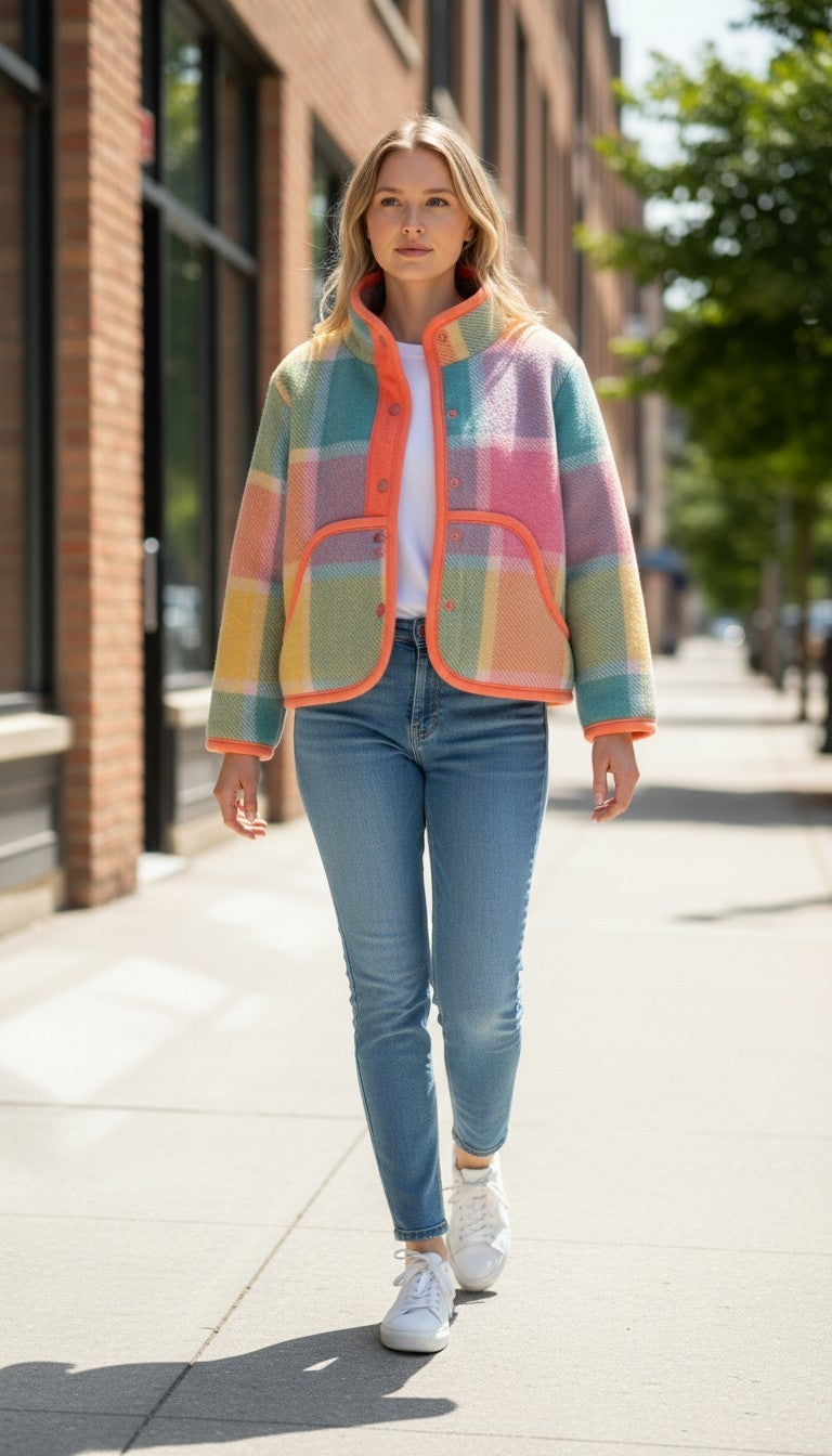 Oversized winter crop jacket