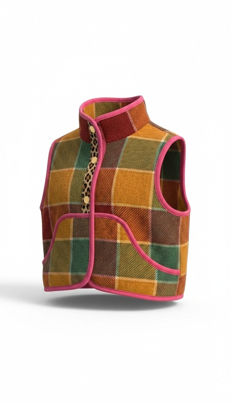 Oversized winter crop vest