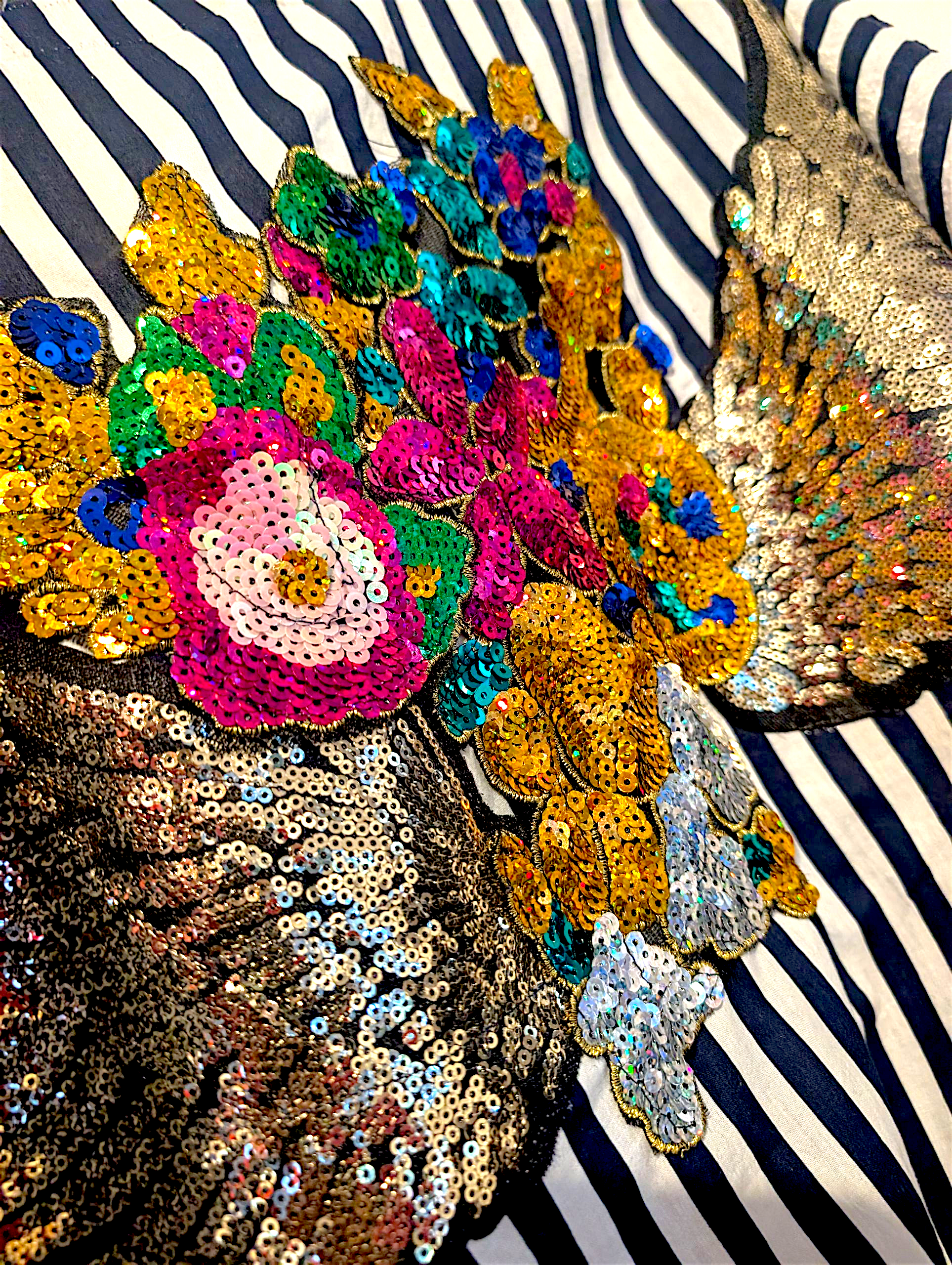 Striped and bold shirt dress