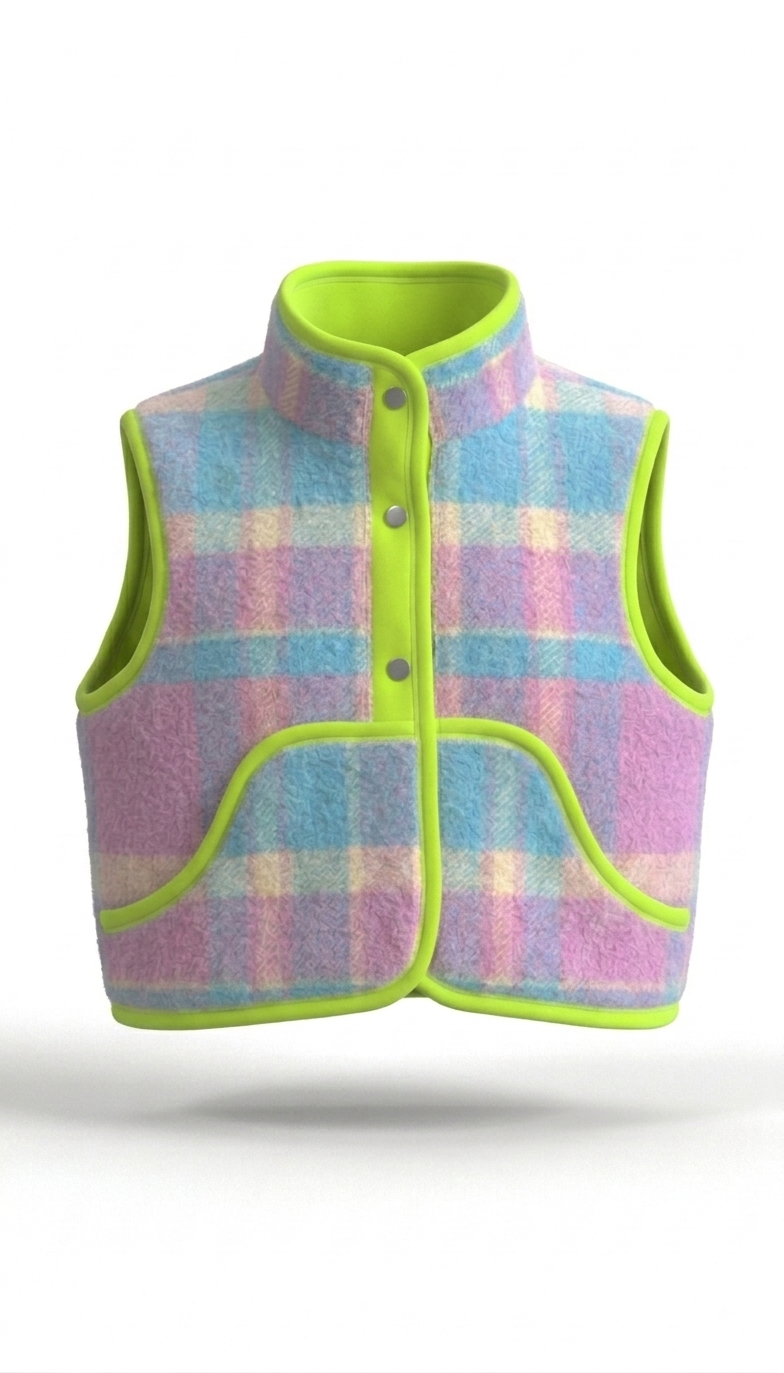 Oversized crop vest