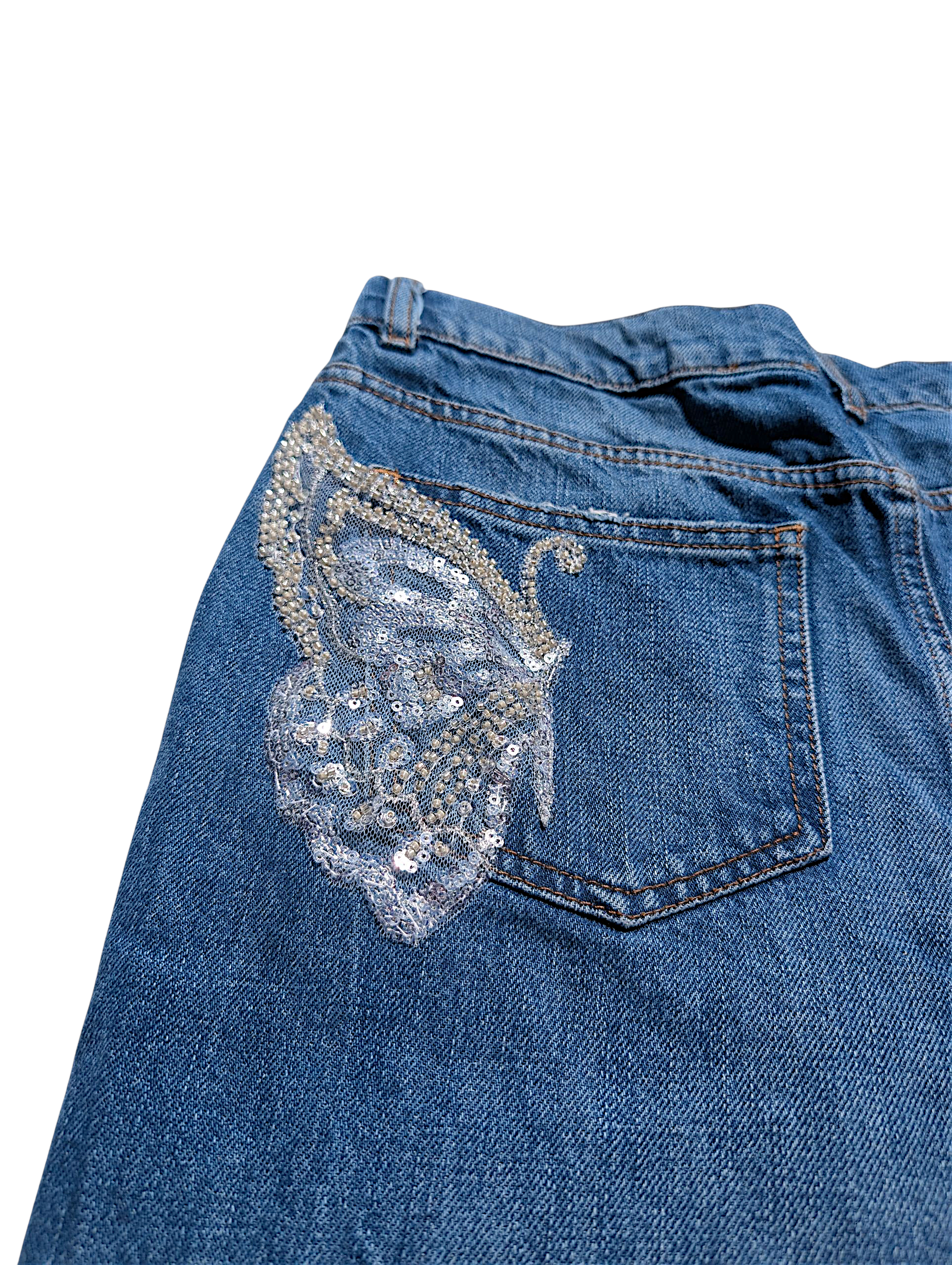 Pearl butterfly jeans