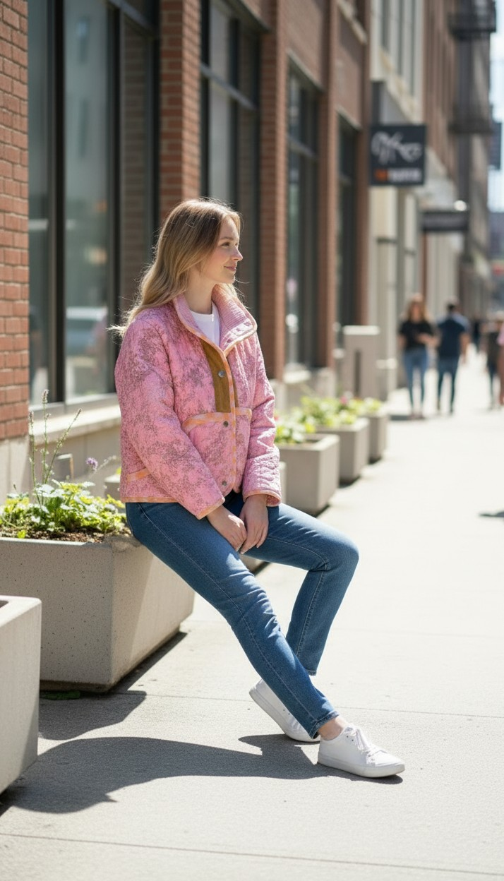 Oversized crop winter jacket