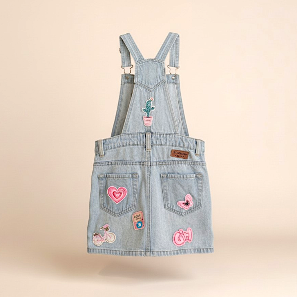 Denim pinafore dress
