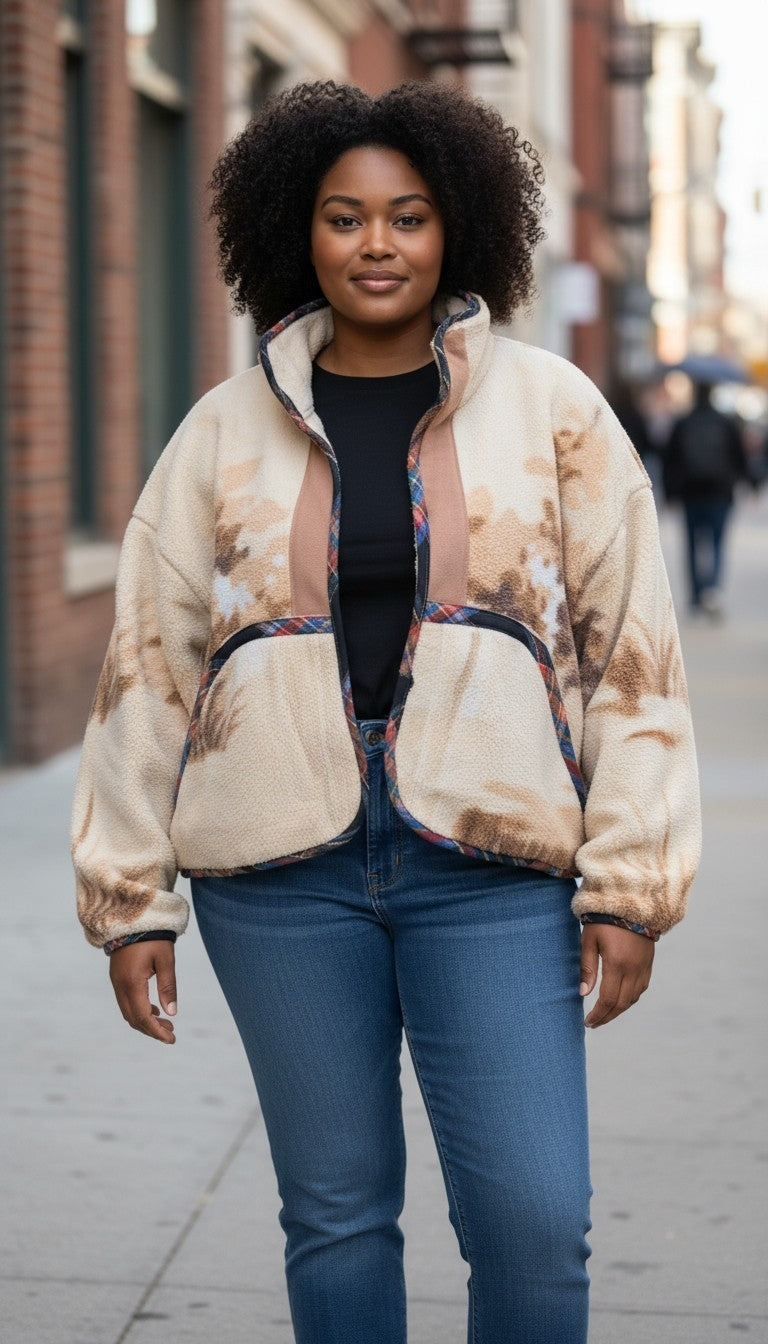 Oversized crop winter jacket