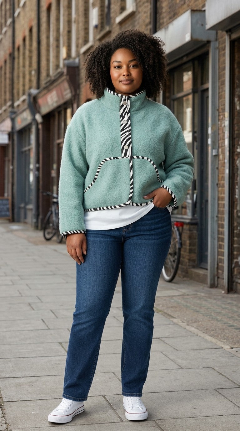 Oversized winter crop jacket