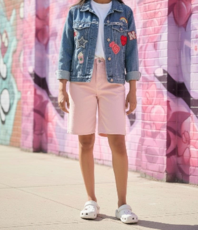 My little daisy denim jacket